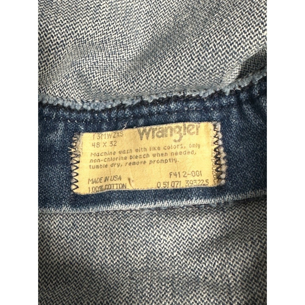 Vintage 90's Wrangler Jeans Men 48x32 Style 13MWZXS Cowboy Western Made in‎ USA - Picture 7 of 8
